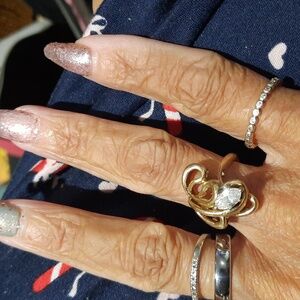 GENUINE MARQUISE SOLID 14K YELLOW GOLD 3/4CTTW SOLITARE DIAMOND COCKTAIL RING